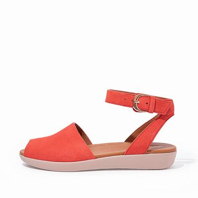 Fitflop Cova Suede Peep-Toe - Sandalen Damen - Koralle Rosa (NST892734)